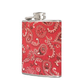 Rotes Bandana Flachmann (Links)
