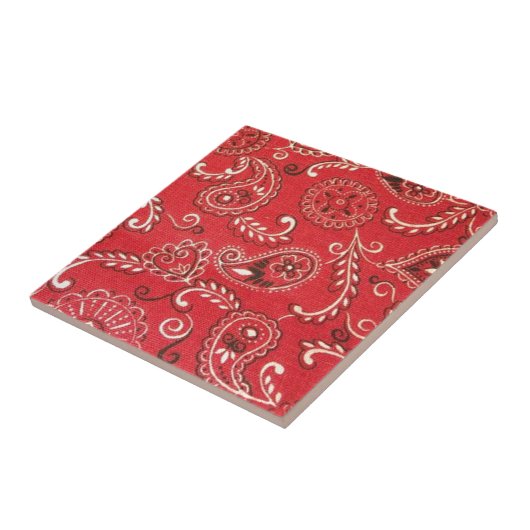 Rotes Bandana Fliese (Seite)