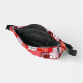 Rotes Bandana-Patchwork-Paisley-Nähmuster Bauchtasche (Offen)