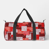 Rotes Bandana-Patchwork-Paisley-Nähmuster Duffle Bag (Vorderseite)