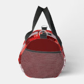 Rotes Bandana-Patchwork-Paisley-Nähmuster Duffle Bag (Rechts)