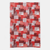 Rotes Bandana-Patchwork-Paisley-Nähmuster Geschirrtuch (Vertikal)