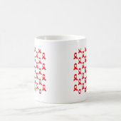 Rotes Bandmuster Kaffeetasse (Mittel)