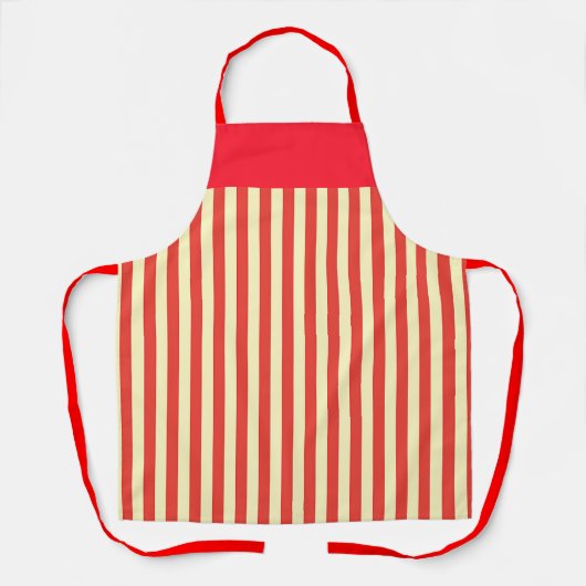 Rotes Bandstreifen Küchenchef Schürze (Vorderseite)