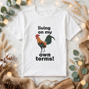 Rotes Bankivahuhn Lebt Auf Eigene Faust Hähnchen T-Shirt