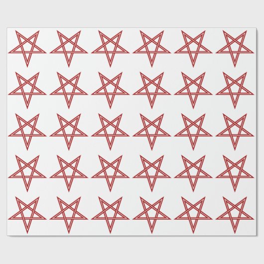 Rotes Baphomet Geschenkpapier (Flach)