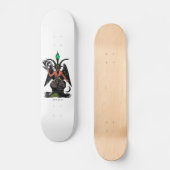 Rotes Baphomet Skateboard (Vorderseite)