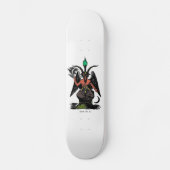 Rotes Baphomet Skateboard (Vorderseite)