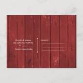 Rotes Barfenster und Lichter Rustikal Save the Dat Ankündigungspostkarte (Rückseite)