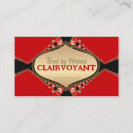 Rotes Barock Elegantes Tarot Visitenkarte