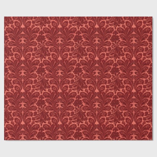 Rotes Barockpapier Geschenkpapier (Flach)