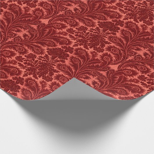 Rotes Barockpapier Geschenkpapier (Ecke)