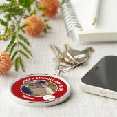 Rotes Baseballspieler-Foto High School Spirit Schlüsselanhänger (Seite)