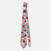 ROTES BBBLE GRAU ABSTRAKTE BABELMUSTER KRAWATTE (Vorderseite)