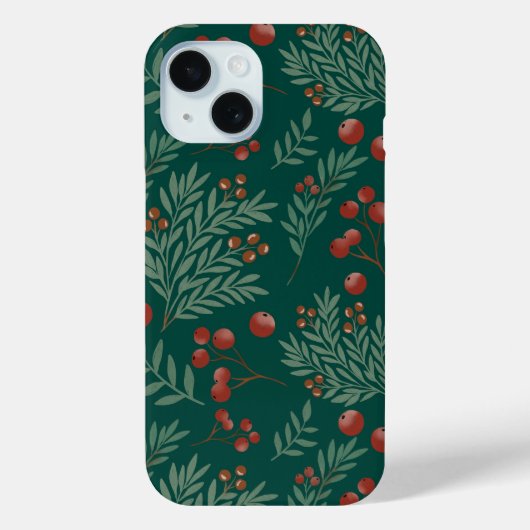 Rotes Beeren-Weihnachts-Handyhülle Case-Mate iPhone Hülle (Rückseite)