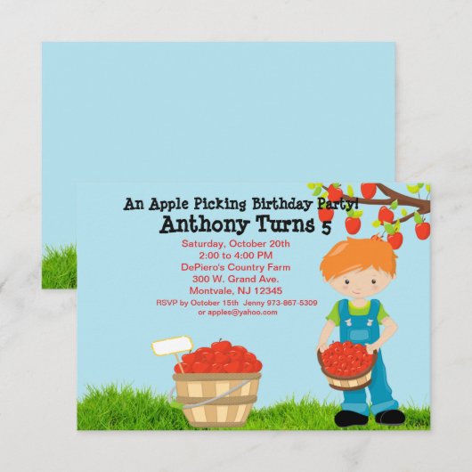 Rotes behaartes einladung (Vorne/Hinten)