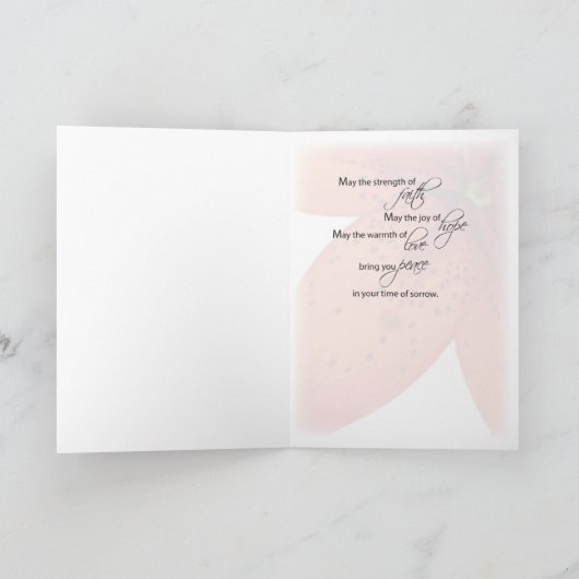 Rotes Beileid Blume Karte (Innenseite)