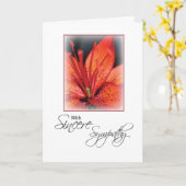 Rotes Beileid Blume Karte (Gelbe Blume)