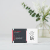 Rotes Berufliches Unternehmen Visitenkarte (Stehend Vorderseite)