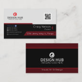 Rotes berufliches Visitenkartendesign Visitenkarte (Vorne/Hinten)