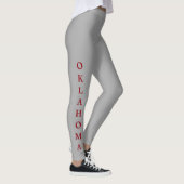 Rotes Beschriftungs-Grau Oklahomas Leggings (Rechts)