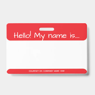 Rotes Besucher Identifikations-Abzeichen Ausweis