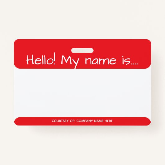 Rotes Besucher Identifikations-Abzeichen Ausweis (Vorderseite)