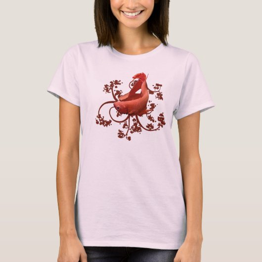 Rotes Betta T-Shirt (Vorderseite)