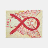Rotes Bewusstsein Band Engel Blutkrebs Blanket Fleecedecke (Vorderseite (Horizontal))