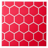 Rotes Bienenwabenmuster Fliese (Vorderseite)
