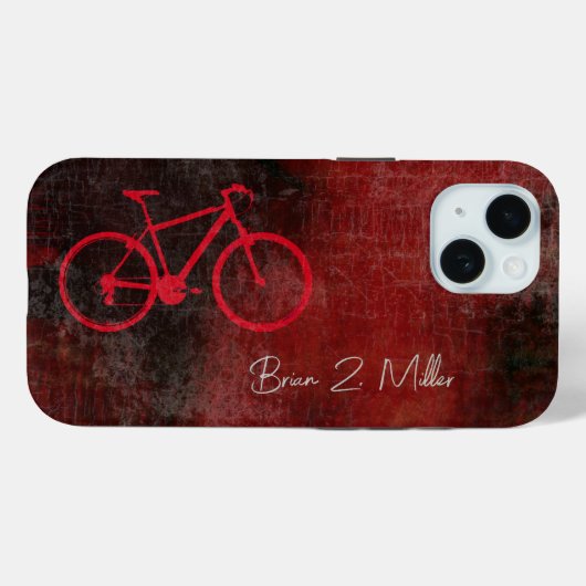 Rotes Bike mit Skriptname gestört Case-Mate iPhone Hülle (Rückseite (Horizontal))
