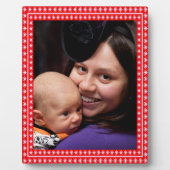 Rotes Bild mit weißen Sternen Ihr Foto Fotoplatte (Vorderseite)