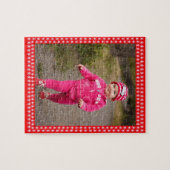 Rotes Bild mit weißen Sternen Ihr Foto Puzzle (Horizontal)