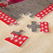 Rotes Bild mit weißen Sternen Ihr Foto Puzzle (Seite)