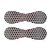 Rotes Bild unter grauen Tellern, rechteckige Forme Baseball (Paneele)