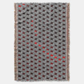 Rotes Bild unter grauen Tellern, rechteckige Forme Decke (Vorderseite Vertikal)