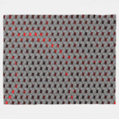 Rotes Bild unter grauen Tellern, rechteckige Forme Fleecedecke (Vorderseite (Horizontal))