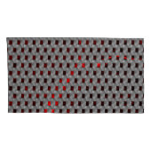 Rotes Bild unter grauen Tellern, rechteckige Forme Kissenbezug (Rückseite-Rechts)