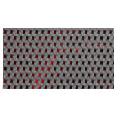 Rotes Bild unter grauen Tellern, rechteckige Forme Kissenbezug (Vorderseite-Rechts)