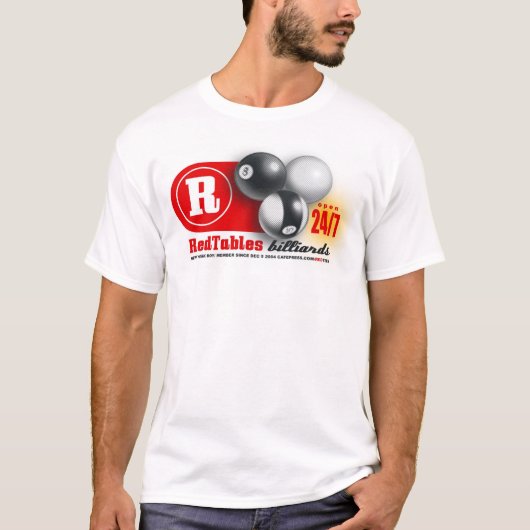 Rotes Billard T-Shirt (Vorderseite)