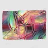 Rotes bis grünes, buntes, zerbrochenes Strandtuch Golfhandtuch (Horizontal)