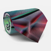 Rotes bis grünes, buntes, zerbrochenes Strandtuch Krawatte (Gerollt)