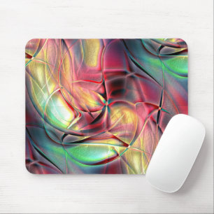 Rotes bis grünes, buntes, zerbrochenes Strandtuch Mousepad