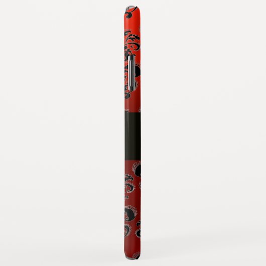 ROTES BLACK DAMASK GEM STONE MONOGRAMM Case-Mate iPhone HÜLLE (Hinten/Rechts)