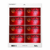 ROTES BLACK DAMASK MONOGRAM, RUBY (Vorne)