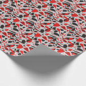ROTES BLACK GIFT WRAPPPAPIER GESCHENKPAPIER (Ecke)