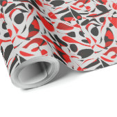 ROTES BLACK GIFT WRAPPPAPIER GESCHENKPAPIER (Rolleneckpunkt)