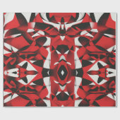 ROTES BLACK PATTEREN WRAPPAPIER GESCHENKPAPIER (Flach)