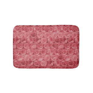 Rotes Blasenwickelmuster Badematte