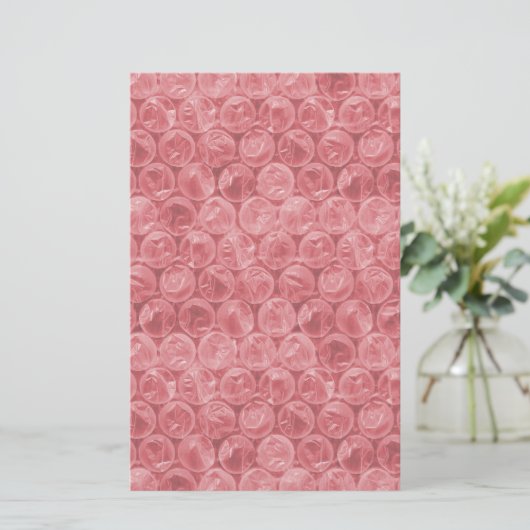 Rotes Blasenwickelmuster Briefpapier (Stehend Vorderseite)